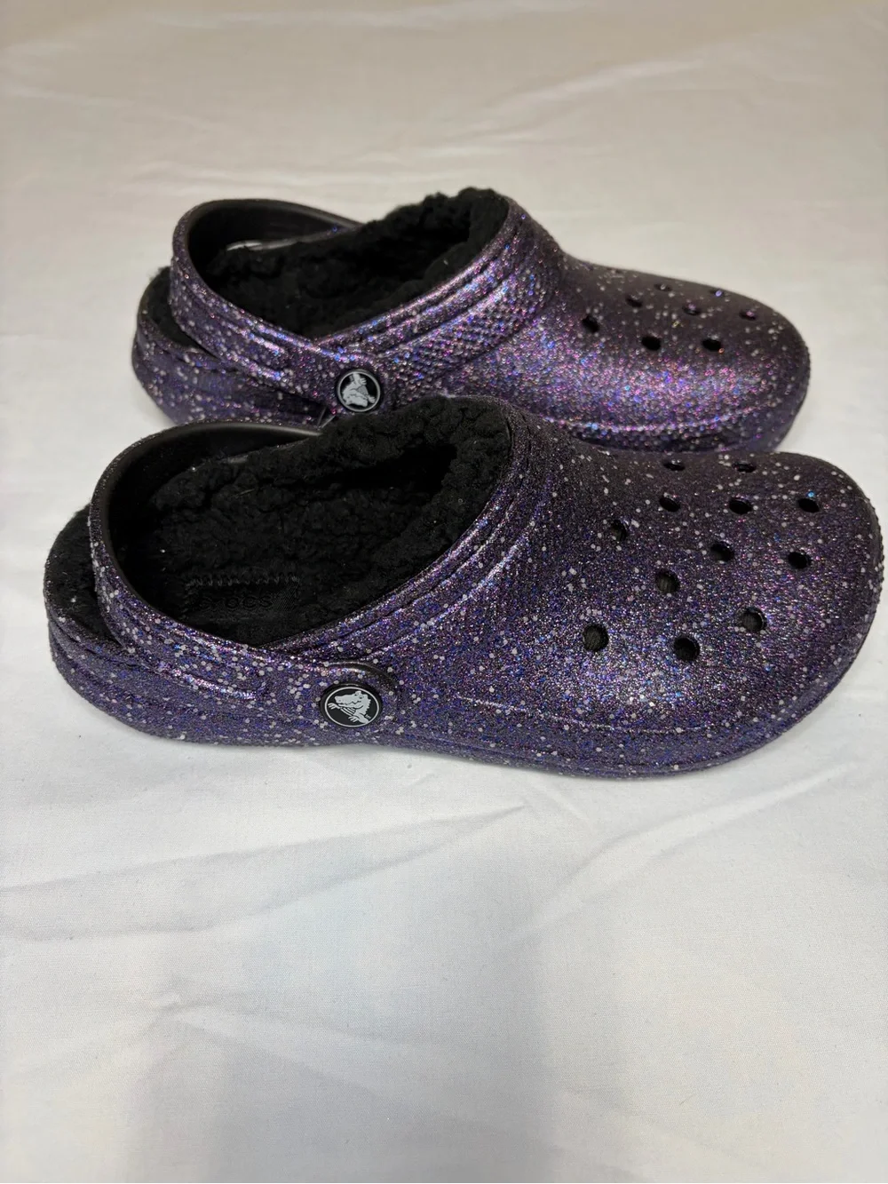 CROCS glittery purple